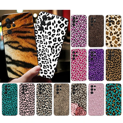 Phone Case for Samsung Galaxy S23 S22 S21 S20 Ultra S20 S22 S21 Plus S10E S20FE Note 10Plus 20Ultra Animal Leopard Cheetah Print