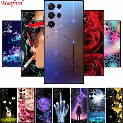 For Samsung Galaxy S24 Ultra Case S24Ultra Black Silicone Soft Back Cover Case For Samsung S24 Ultra Phone Case Cover S 24 Ultra
