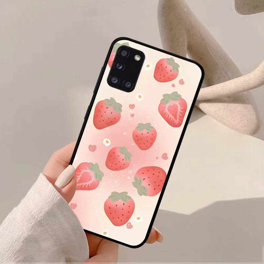 Strawberrie fruit Phone Case For Samsung A 13 21 30 31 32 51 52 53 70 for Huawei Honor 50 60 70 for OPPO vivo