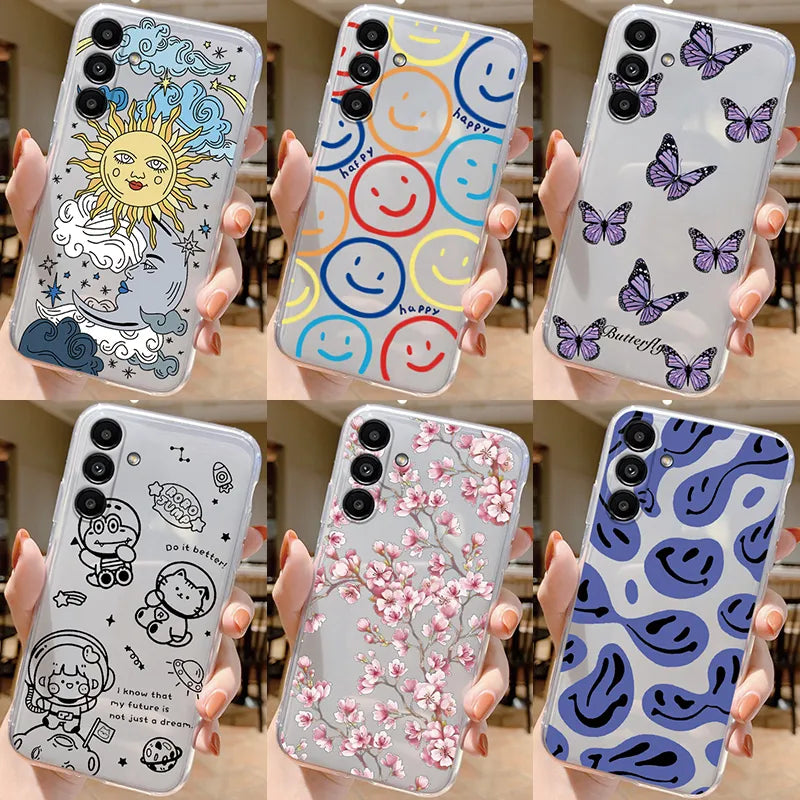 For Samsung A14 Case 6.6 inch Face Cover Soft Silicone Clear TPU Phone Case For Samsung Galaxy A 14 5G Fundas Coque Bumper Capa