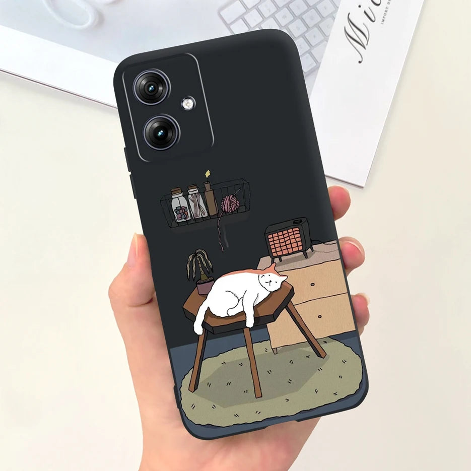 For Motorola Moto G54 Case MotoG84 XT2347 Cute Fashion Cartoon Cover Soft Silicone Phone Case For Moto G84 G 54 84 MotoG54 Shell