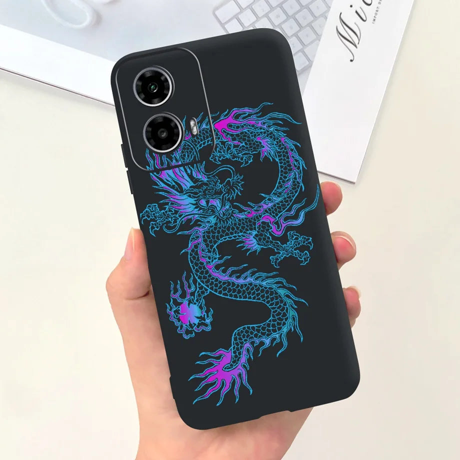 For Motorola Moto G34 / G24 / G04 / G24 Power Phone Case Soft Matte Silicone Cartoon Animal Fashion Bumper For Motorola G24 G04