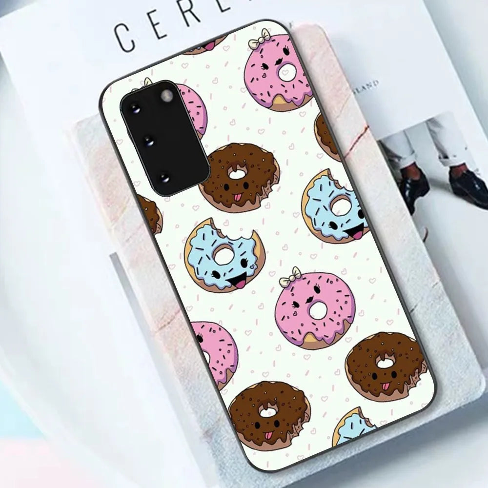 Cartoon Donut Phone Case For Samsung S 9 10 20 21 22 23 30 23plus lite Ultra FE S10lite Fundas