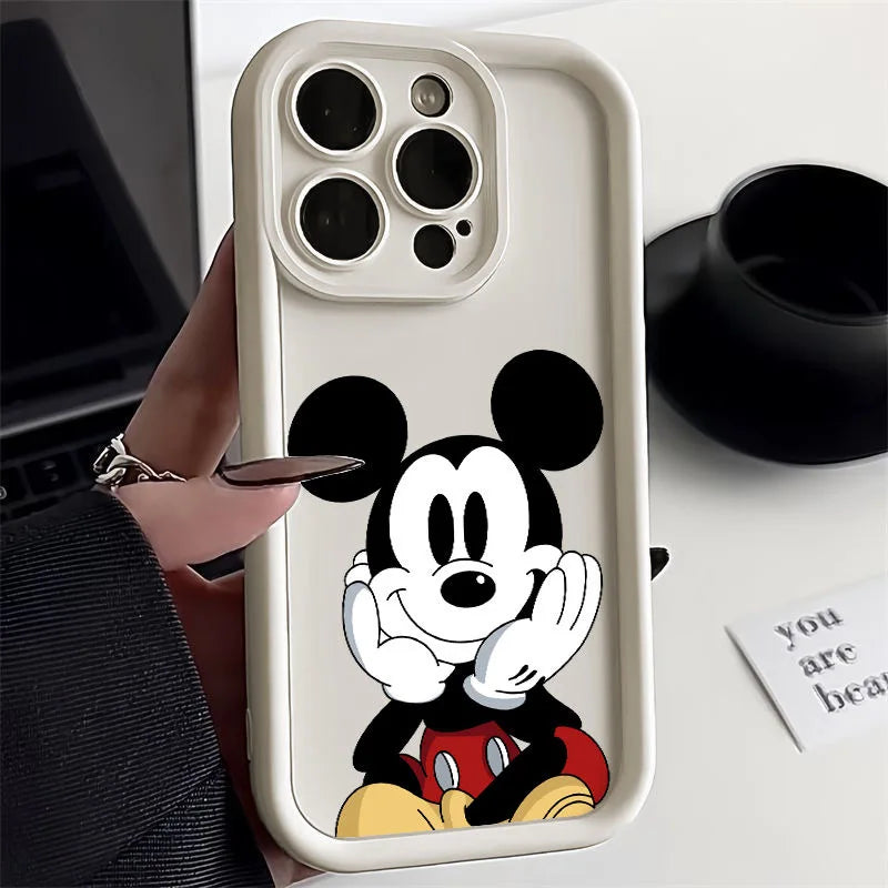 Smile Face Mickey Multistep Soft Phone Case for Motorola Moto G30 G20 E13 G22 G9 Play G14 G54 E22 E22i G04 G24 G34 Cartoon Cover