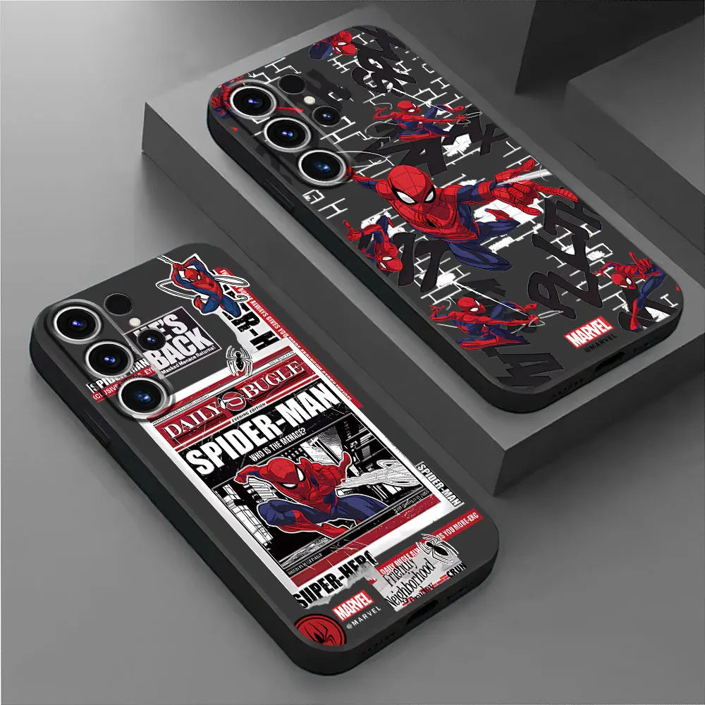 Phone Case for Samsung Galaxy S9 S10e S22 Plus S23 S20 FE S8 S7 S10 S21 Ultra 5G TPU Soft Marvel superhero Spider Man Cover