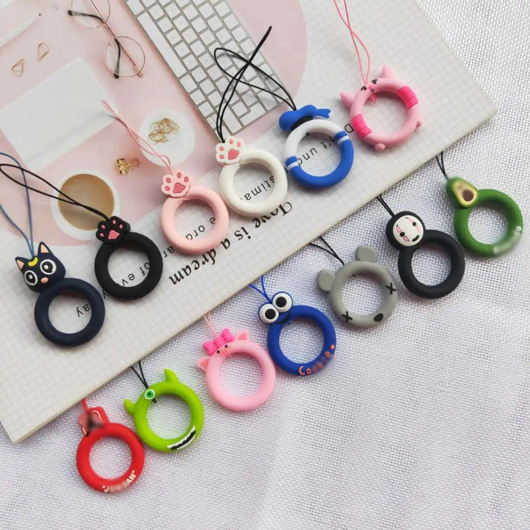 Wrist Straps Hand Lanyard Silicone Charms for airpods Mobile Phone Camera Keys Cord Chain Cute Lanyard Keychain Keycord Hanging