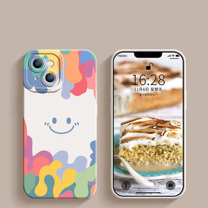 Luxury ice cream Smile Face Case For Samsung S24 S22 Ultra S23 Plus S21 S20 FE A32 A72 A73 A33 A13 A53 A52 A34 A14 A54 5G Cover