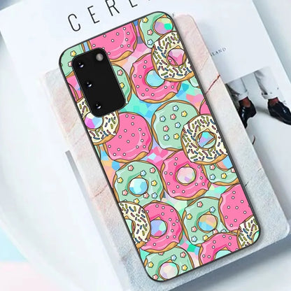 Cartoon Donut Phone Case For Samsung S 9 10 20 21 22 23 30 23plus lite Ultra FE S10lite Fundas