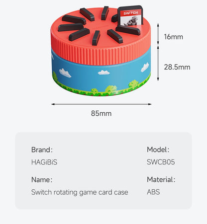 Hagibis Switch Rotating Game Card Case with 10 Game Card Slots Creative NS Card Storage Box Holder for Nintendo Switch/Lite/OLED