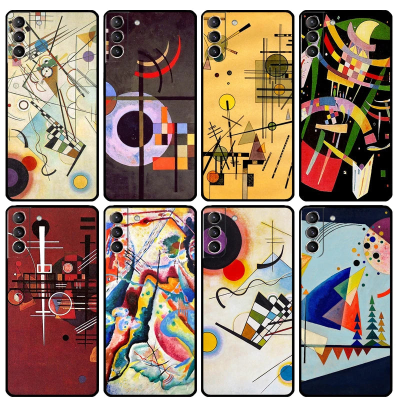 Wassily Kandinsky Abstract Artistic Phone Case For Samsung Galaxy S23 S21 FE S22 Ultra Note 20 10 S8 S9 S10 Plus S20 FE Cover