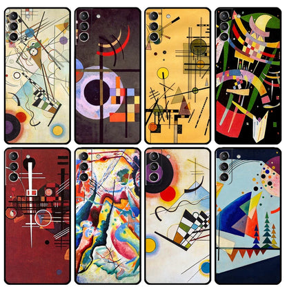 Wassily Kandinsky Abstract Artistic Phone Case For Samsung Galaxy S23 S21 FE S22 Ultra Note 20 10 S8 S9 S10 Plus S20 FE Cover