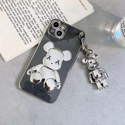 3D Bear Chain Phone Case for iPhones