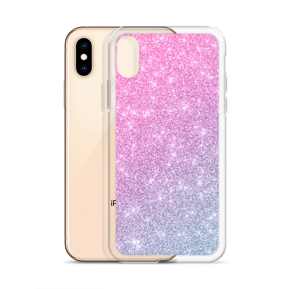 Ombre Pink Glitter Clear Case for iPhone®